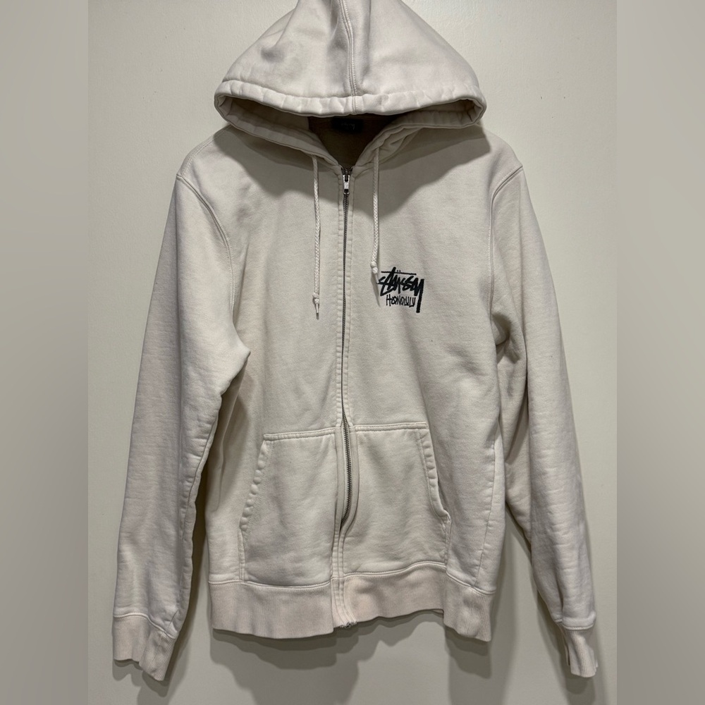 Stussy Honolulu Cream Zip Up Hoodie